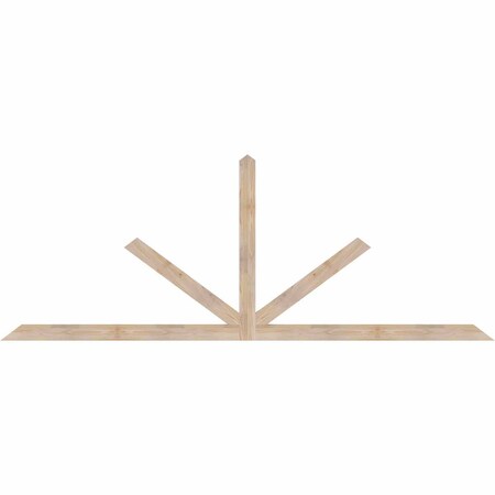 Ekena Millwork Saratoga Smooth Timber Gable Bracket, Douglas Fir, 108"W x 40"H x 1 1/2"D x 3 1/2"F, 9/12 Pitch GBW108X40X0204SAR00SDF